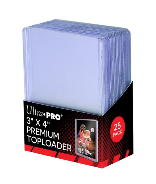 ULTRA PRO 3" X 4" PREMIUM Toploader 35pt (25-ne pakk)